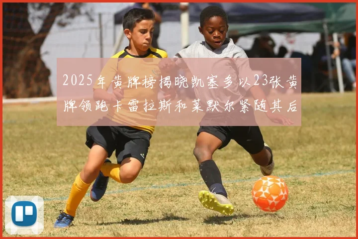 2025年黄牌榜揭晓凯塞多以23张黄牌领跑卡雷拉斯和莱默尔紧随其后